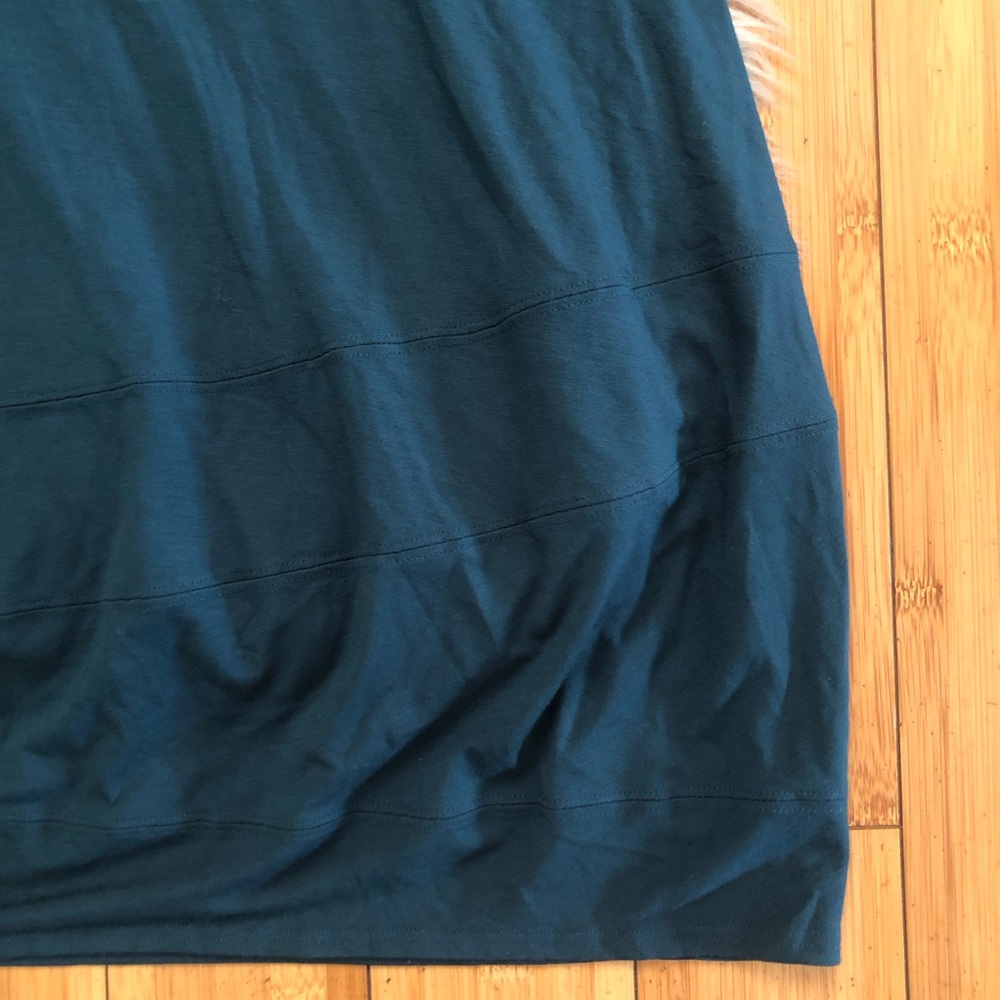 Eileen Fisher Minimalist Lagenlook 3/4 Sleeves Teal Green Womens Dress size M - Picture 5 of 10